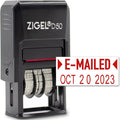 ZIGEL D50 Date Stamp with E-MAILED - Self Inking Date Stamp - Red