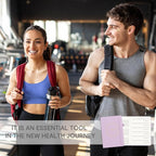 &And Per Se Fitness Workout Journal for Men & Women, Workout Log Book Planner with Daily Diet, Gym Exercise & Training Trackers - Undated, A5 Size, Leather Hardcover (Lavender)