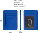 TOURSUIT Travel Minimalist Slim Front Pocket Wallet for Men Women, RFID Blocking Credit Card Holder Case (Dark Blue)