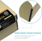 Lineco 4x6 Photo Storage Box, with 12 Acid-Free Envelopes, Holds Up to 1000 3.5" x 5", or 4" x 6" Pictures, Metal Edge Archival Organizer for Cards Stickers Stamps Seeds, 5.5x7.5x11. Tan, 2 Pack