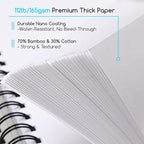MEEDEN Mixed Media Paper Pad: 8" x 10" 112lb/165gsm Spiral Bound Mixed Media Sketchbook with DIY Cover - 60 Sheets Art Drawing Paper Sketch Pad for Artist Adults Painting Writing Sketching