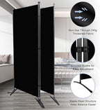 Room Divider 6FT Folding Privacy Screens, 3 Panel Partition Room Dividers w/Freestanding Design, Portable Wall Divider for Room Separtation, Fabric Screen Panel for Home Office Bedroom Dorm