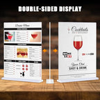 xydstay 6pack Acrylic Sign Holder 5.5 X 8.5, Vertical T Shape Clear Plastic Menu Holder, Unbreakable Table Sign for Restaurant, Office, School, Store and Home Use