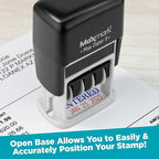 MaxMark Self-Inking Rubber Date Office Stamp with E-MAILED Phrase & Date - Black Ink (Max Dater II), 12-Year Band