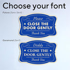 Custom Outdoor Decorative Metal Sign, Personalized Aluminum, Driveway Sign - Waterproof, Made in USA, Blue Steel 12x8 In