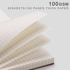 EMSHOI Graph Paper Spiral Notebook 5.7" x 8.22" - 4 Pack 640 Pages 100gsm Thick Grid Paper, A5 Graph Paper Notebook, Plastic Hardcover Journals for Writing Engineering Graphing Work School Supplies