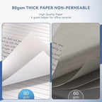 8 Pack Note Pads 5 x 8 Inch Small Legal Pads 5 x 8 White Notepad 5 x 8 Perforated Writing Pads Lined Paper Pads College Ruled Pad Paper 30 Sheets Notebook for Study, To-Do Lists, Office
