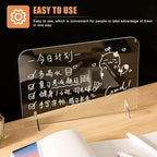 Generic 5Pcs Acrylic Writing Boards 20X30Cm Desktop Message Whiteboards for Office and Student Note Taking, Reusable Memo Boards for Meetings and Study