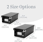 Snap-N-Store Index Card Holder Storage Box - Collapsible Organizer Box fits 1100 Flash Cards - Business, Recipe, or Note Card - 3 x 5, 1 Pack, Black