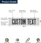 Custom Sign, Custom Street Sign, 11 Font Colors, 13 Font Styles, 4 Hole Options, 22 Sizes, 8x32 Inches, Rust Free DiBound, Fade Resistant, Made in USA by My Sign Center (Concrete)