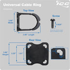 ICC 3” Plastic Cable Management Ring, Vertical/Horizontal, Rack or Wall Mount, Pack of 1 – Cable Organizer for Network Racks and Structured Cabling