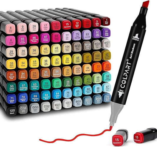 80 Colors Alcohol Markers Dual Tip Art Markers for Kids Marker Pens for Adult Coloring Painting Supplies Perfect for Painting, Coloring, Sketching and Drawing Christmas Gift Ideas