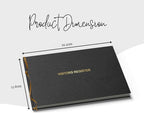 Officewerks Visitors Register & Guest Book, 120 Pages, 8 7/8" X 7", Black Hardbound Cover, Durable Smyth Sewn Binding