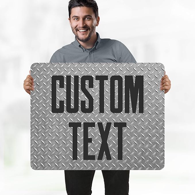 Custom Sign, Custom Street Sign, 11 Font Colors, 13 Font Styles, 4 Hole Options, 22 Sizes, 24x30 Inches, Rust Free DiBound, Fade Resistant, Made in USA by My Sign Center (Diamond Metal)