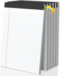 Legal Pads 8.5 X11, Narrow Ruled Notepads, 6 Pack, 50 Sheet/Pad, White Legal Pads, Tear Off Notepad, Perforated Writing Pad, Notebook Paper College Ruled, Notepads for Office Home School, Notepad