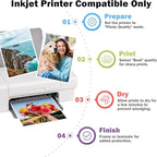 ZHADDLI Inkjet Glossy Photo Paper, 8.5X11 Inches,Pack of 100 Sheets, Compatible with Inkjet Printer Use DYE INK，Glossy Inkjet Paper 200gsm