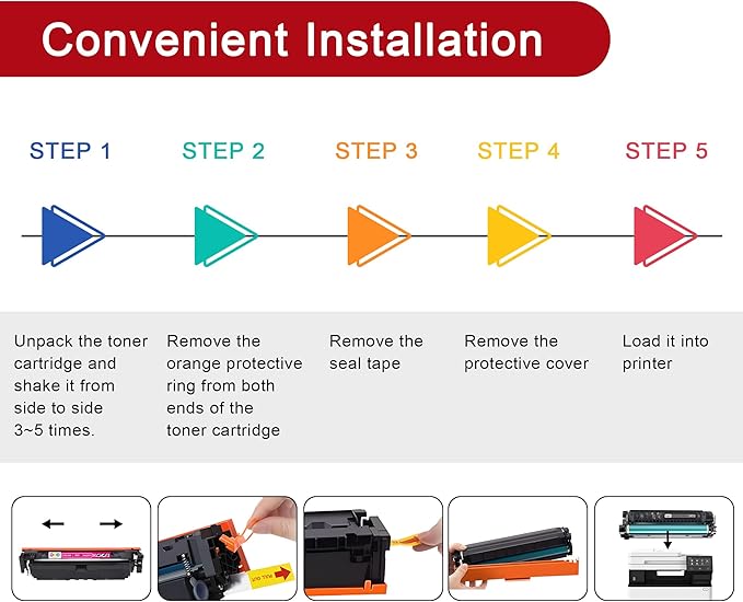 069 Toner Cartridge 4 Pack Compatible with Canon 069 Toner Cartridges, Working for Canon imageCLASS MF753Cdw MF751Cdw LBP674Cdw Printer(Black Cyan Magenta Yellow)