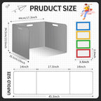 24 Pcs Desk Dividers for Students 14 × 17.5 × 14 Inch Plastic Durable and Waterproof Privacy Folders Shields Test Dividers with Classroom Privacy Boards for School Study Teacher Supplies (Gray)