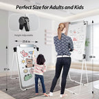 Stand White Board - 36 x 24 Inch Double Sided Magnetic Dry Erase Board with Stand Height Adjustable, 3' x 2' Flip Chart Easel Stand Portable(White)