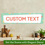 Custom Sign, Custom Street Sign, 11 Font Colors, 13 Font Styles, 4 Hole Options, 22 Sizes, 8x32 Inches, Rust Free DiBound, Fade Resistant, Made in USA by My Sign Center (Mid-Century Modern 2)