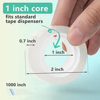 OWLKELA 4 Rolls Transparent Tape Refills, Clear Tape, All-Purpose Transparent Glossy Tape for Office, Home, School