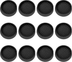 VOCOMO 2X2 Round Rubber Caster Cups, Non Slip Furniture Pads, Anti-Slip Gripper, Anti Skid Furniture Feet, Anti Slide Floor Protector for Bed Couch Table Chair Stoppers - (Black, 12 Pack)