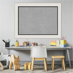 Amanti Art Silver Framed Magnetic Board 26x34 Medium Vision Board for use with Magnets, 100% Metal Sheet to Display Items as Office Decor or for Home Organization in mudroom, Kitchen or Kids Room