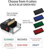 Laoife Custom Stamp Self Inking - 4-Line Personalized Address Stamps | US-Made Return Address Labels | Replaceable Ink & Multi-Scene Use, Large