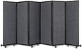 Strongbird Room Partition,Office Divider,Portable Commercial Screen Dividers,Privacy Partition Separator,Classroom School Dividers, 12'7"L* 6'7"H,6 Panel,Grey