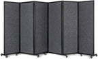 Strongbird Room Partition,Office Divider,Portable Commercial Screen Dividers,Privacy Partition Separator,Classroom School Dividers, 12'7"L* 6'7"H,6 Panel,Grey