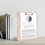 Ospelelf 3 Ring Binder with Clipboard, 1 Inch Leather, Letter Size (8.5" x 11"), Clipboard Binder with 5 Tab Dividers, Rose Gold