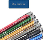 HH-STUDIO CUSTOM Promotional Items With Your Logo - 50 Pack Personalized Pens - Engraved Ballpoint Pens