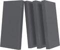 UMIACOUSTICS 4 PCS Acoustic Panels with Hanging Hardware, 2” Thick Fiberglass Sound Proof Panels for Studios, Office, Home Theater Ceiling or Wall- Medium Grey