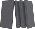 UMIACOUSTICS 4 PCS Acoustic Panels with Hanging Hardware, 2” Thick Fiberglass Sound Proof Panels for Studios, Office, Home Theater Ceiling or Wall- Medium Grey