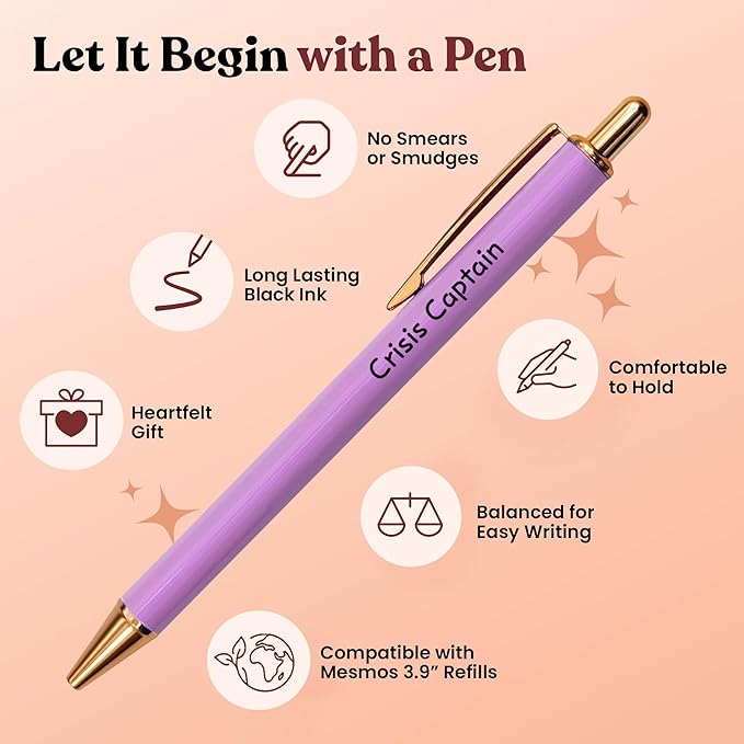 MESMOS 3pk Fancy Pen Set, Chaos Coordinator Boss Gifts for Women, Office Manager Boss Female Gifts, Leadership and Supervisor Gift, Funs with Funny Sayings for Adults