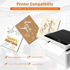 Guakicae 150 Sheets White Cardstock 5 x 7 Certificate Paper, 300gsm/110lb Heavyweight Flat Card Stock Printer Paper for Wedding Invitations, Thank You Cards, Business Cards, DIY Card Making, Menus