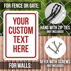 Custom Sign, Personalized Signs for Office, Business, Workplace, Warehouse, Airbnb, Warning Label, Delivery Red Border Signs, 8 x 12 Inches, Rust Free PVC, Waterproof, Hazard Information, Made in USA (Multi-color, 8 x 12")