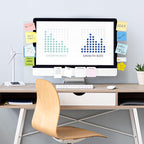 DOLLAR BOSS Monitor Memo Boards for Computers 3 Pcs Office Desk Accessories 11" x 3.1" Transparent Acrylic Monitor Side Panel Multifunction Message Board Screen Note Holder for Office Home Work Desk