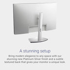 Dell S2722DC Monitor - 27-inch WQHD (2560x1440) 75Hz 4Ms Display, AMD FreeSync, Built in Speaker, USB Type-C Connectivity, Height/Pivot/Swivel/Tilt Adjust - Platinum Silver