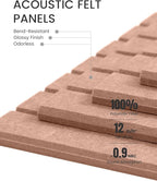 Large Felt Bulletin Board 36"x24" Cork Board Alternative - 6 Pack with 40 Safe Removable Adhesive Tabs, Cork Boards for Walls Felt Boards for Home Office Classroom Pin Board-Terracotta