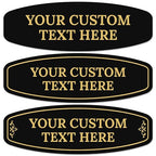 Custom Wall or Door Sign, Personalized Round Plaque Engraved Message for Bussiness, Property and Home Indoor/Outdoor, 2x6 Inches, Made in USA by Sigo Signs