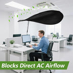 55 Inch Office Cubicle and Desk Shade – Blocks Light and Air Conditioning Airflow, Creates a Private and Comfortable Workspace