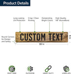 Custom Sign, Custom Street Sign, 11 Font Colors, 13 Font Styles, 4 Hole Options, 22 Sizes, 6x30 Inches, Rust Free DiBound, Fade Resistant, Made in USA by My Sign Center (Stone)