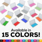 Metal Case Stamp Pad Medium Size, Red Color - Size: 3" x 4" - Choose from 15 Ink Colors