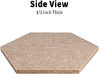 15'' Large Hexagon Cork-Bulletin Board Tiles Adhesive Frameless 10 Pack 15 x 13 inch Hex Pin Corkboard Prayer Vision Cork Board for Office-Wall Decor, Hexagonal Tack Pinboard with 30 Push Pins