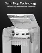 110-Sheet Micro-Cut Paper Shredder Auto Feed Shredders P-4 High Security for Home Office 6.8 Gallon Bin with Casters