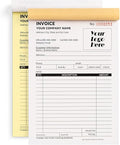 100 Sets Custom 5.7" X 8.5" Invoice Receipt Book, Personalized Duplicate Carbonless Form with Logo/Text, Paper 2-Part/3-Part in Bulk Purchase Orders, Sales Orders, Price Forms (2-Part)