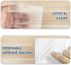 H4D 24 Pack Labels for Storage Bins, 3" x 5" Plastic Clear Adhesive Index Card Holders, Tote Label Pockets for Organizing Storage, Library Card, Shelves