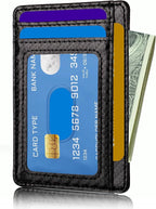 TOURSUIT Travel Minimalist Slim Front Pocket Wallet for Men Women, RFID Blocking Credit Card Holder Case (Carbon Fiber Black)