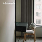 Olanglab Wood Slat Wall Panels 4 Pack, Wooden Acoustic Wall Panels, 94.5"x12.6" Each 3D Wall Panels for Interior Wall Decor (Black-Extendo Trio)
